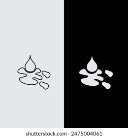 Drop water splash icon vector logo design template