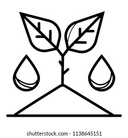 Drop Of Water With Sprout