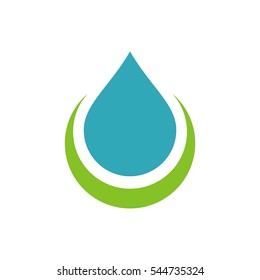 Drop Water and Swoosh Logo Template Illustration Design. Vector EPS 10.