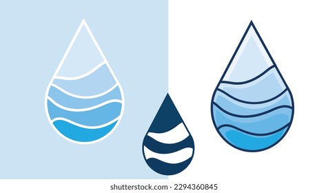 Abstraktes Logo-Design für Schlagwasser-Vektorgrafiken