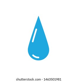 Drop of water vector icon. Blue droplet flat symbol.
