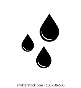 Icono del vector de agua de caída aislado en fondo blanco. Símbolo del icono Agua. Icono de agua vectorial para aplicación web o interfaz de usuario en círculo negro.