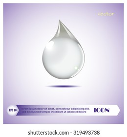 Drop of water - Vector icon isolated