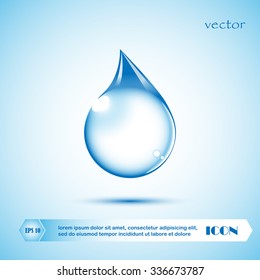 Drop of water - Vector icon isolated