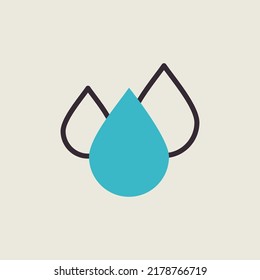 Drop water vector icon. Meteorology sign. Graph symbol for travel, tourism and weather web site and apps design, logo, app, UI