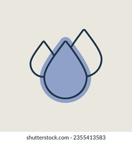 Drop water vector icon. Meteorology sign. Graph symbol for travel, tourism and weather web site and apps design, logo, app, UI