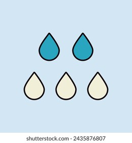 Drop water vector icon. Meteorology sign. Graph symbol for travel, tourism and weather web site and apps design, logo, app, UI