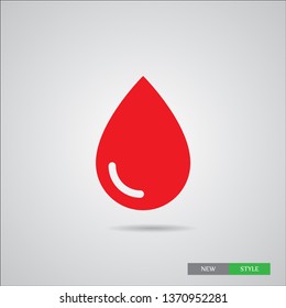 Drop water vector icon .The symbol of a rain and clean water , an illustration of a raindrop .The wheather line.