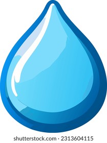 Gota de agua, ilustración vectorial.