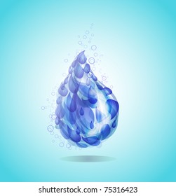 drop of water. vector  illustration