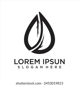 Tropfen und Wasser Vektorgrafik mit Linie Art. Logo Design und Business-Logo Vorlage