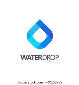 Drop of water vector logo. Clean water, Spa