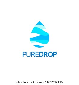 Drop of water vector logo design template. Clean water, Spa