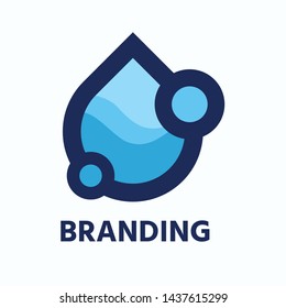 Drop of water vector logo design template