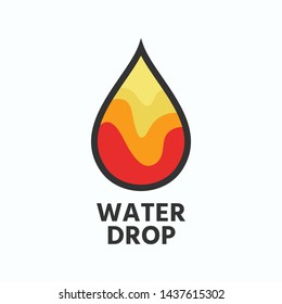 Drop of water vector logo design template