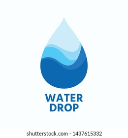 Drop of water vector logo design template