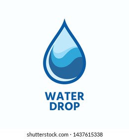 Drop of water vector logo design template