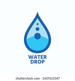 Drop of water vector logo design template