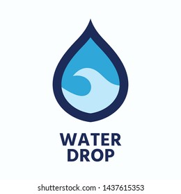 Drop of water vector logo design template
