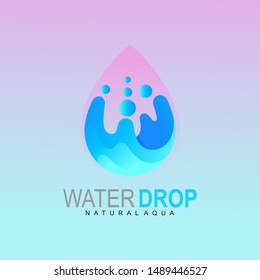 Drop of water vector logo design template. Clean water, filtration. Wave and drink logo design