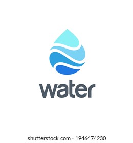 Drop of water vector logo design template. Clean water, filtration. 