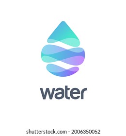 Drop of water vector logo design template. Clean water, filtration. 