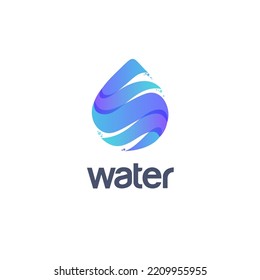 Drop of water vector logo design template. Clean water, filtration. 