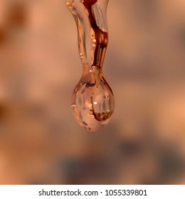 drop of water vector on beige background