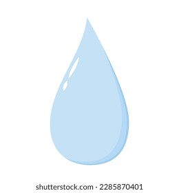 Drop of water vector. Drop of water, symbol of life and purity.