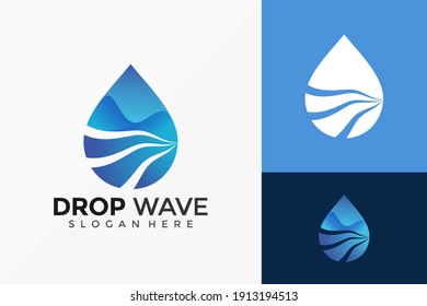 Drop Water Wave Logo Design. Creative Idea logos designs Vector illustration template