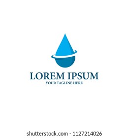 drop water and wave logo element