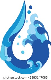 drop of water wave ocean illustration vector  