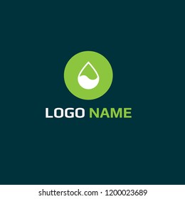 Drop of watter with wave. logo concept