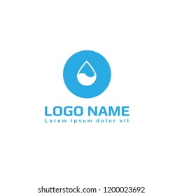 Drop of watter with wave. logo concept
