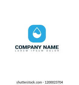 Drop of watter with wave. logo concept