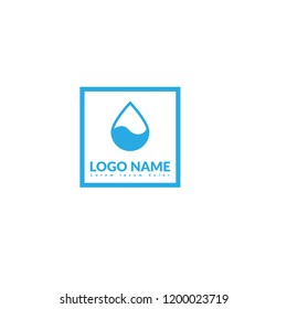 Drop of watter with wave. logo concept