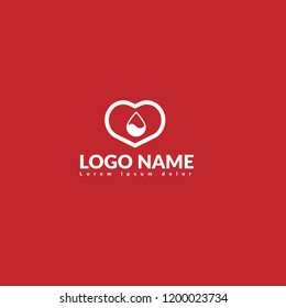 Drop of watter with wave. logo concept