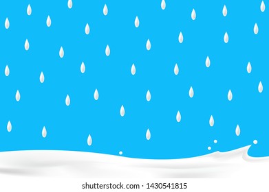 drop and wave milk vector