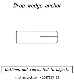 drop wedge anchor bolt blueprint outline