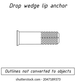 drop wedge lip anchor bolt blueprint outline