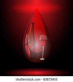 drop of wine