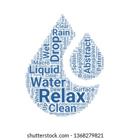 drop word cloud. tag cloud about drop