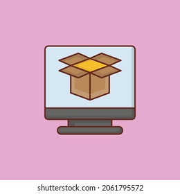 dropbox Vector illustration on a transparent background. Premium quality symbols. Vector Line Flat color  icon for concept and graphic design.