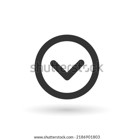 Dropdown Arrow Vector Icon - Arrow icon - Vector illustration