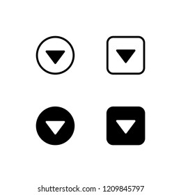 Dropdown Icon Logo Vector Symbol. Down Icon