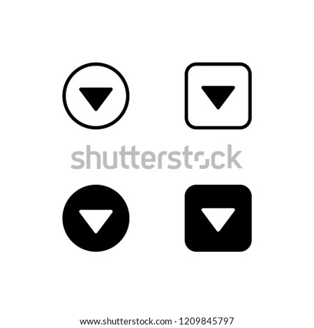 Dropdown Icon Logo Vector Symbol. Down Icon