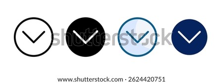 Dropdown Icon Set Multiple Style Collection