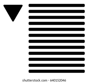 Dropdown List Symbol. (Lines Of Text With Arrow Symbol.)