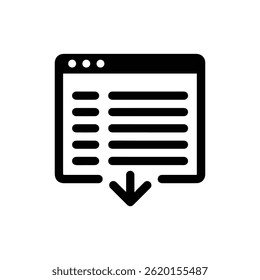 Menu déroulant avec plusieurs options représentant les choix de navigation