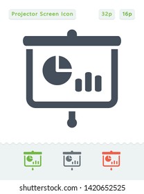Drop-Down Screen & Statistics - Sticker Icons. A professional, pixel-aligned icon.